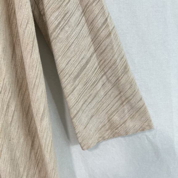 H by Halston Textured Space Dye Open Front Cardigan XL Beige Minimalist Lagenloo - Picture 3 of 10